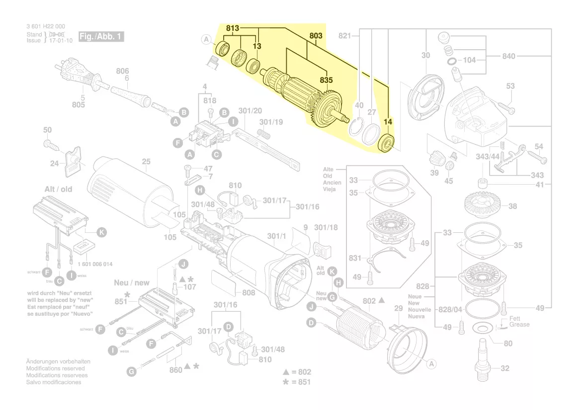 Induit GWS 11-125 CIH / GWS 11-125 CIE